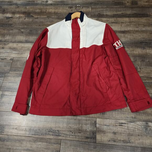 Tommy Hilfiger Vintage jacket coat. See pics/notes for details red/ white 2190 - Picture 1 of 9
